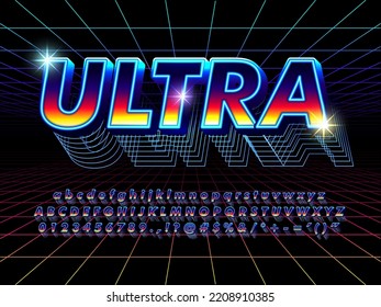 Ultra Festival Music Neon Futuristic Glitch Text Effect