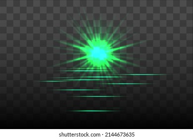 ultra green light star radiation on transparency grid