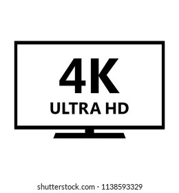 4k Ultrahd Tv Icon Stock Vector (Royalty Free) 262389680 | Shutterstock