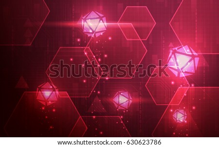 Ultra Hd Abstract Red Virus Technology Stock Vector Royalty Free