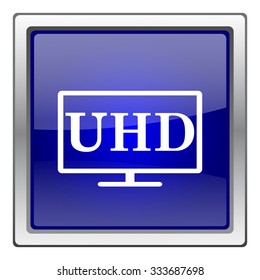 Ultra HD icon. Internet button on white background. EPS10 vector.