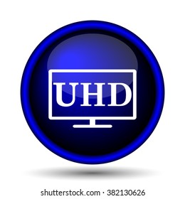Ultra HD icon. Internet button on white background. EPS10 vector