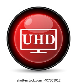Ultra HD icon. Internet button on white background. EPS10 vector

