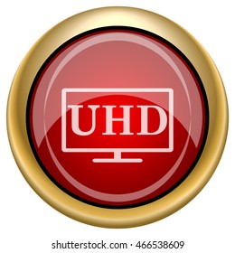 Ultra HD icon. Internet button on white background. EPS10 vector.
