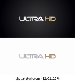 Ultra HD Logo. High Definition Sign Logotype