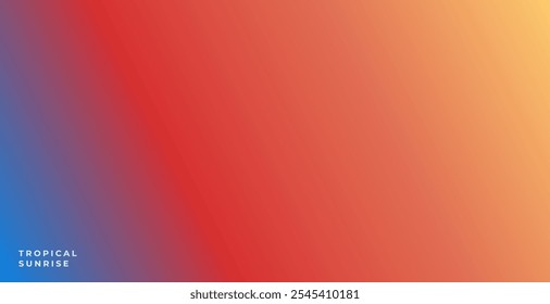 Ultra HD tropical sunrise gradient background with soft transitions from deep orange to pink and yellow, capturing the warmth of a tropical dawn. Ideal for summer themes, backgrounds, and nature.