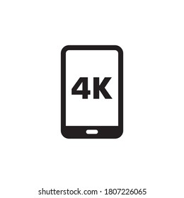 Ultra High Definition Icon Technology Icon Stock Vector (Royalty Free