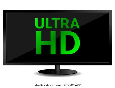 Ultra High Definition Television format.  Vector illustration.