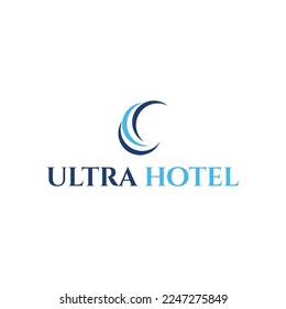 ultra hotel logo blue vector template, hotel logo, ultra hotel logo,
vector template. modern hotel logo.
