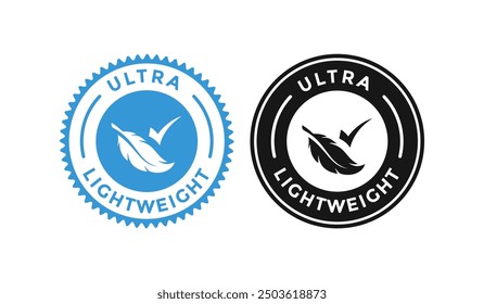 Ultra Lightweight logo badge design. This is suitable for information and product label