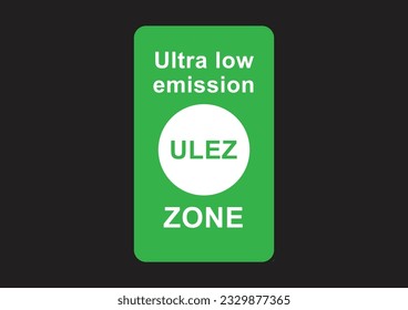 Ultra Low Emission Zone ULEZ vector illustration EPS