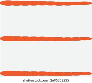 Ultra minimalist abstract design featuring three clean, segmented horizontal orange bars on a simple white background. Ideal for modern header graphics, banners, or divider elements.