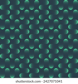 Ultra Modern Electric Seamless Pattern Trend Vector Turquoise Classy Abstract Background. Dynamic Halftone Art Illustration. Endless Graphic Repetitive Mint Green Abstraction Wallpaper Dotwork Texture