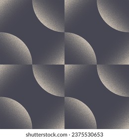 Ultra Modern Seamless Pattern Trend Vector Circles Dot Work Abstract Background. Endless Cool Geometric Graphic Abstraction Textile Design Repetitive Wallpaper. Halftone Loopable Art Illustration