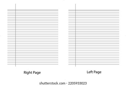 Ultra narrow line notebook, Paper grid background vector eps10.