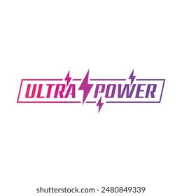 ultra power logo. ultra power and lightning symbols