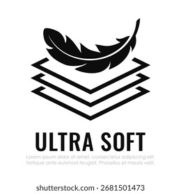 Ultra-weiches Papier, Vektorsymbol einzeln auf weißem Hintergrund
