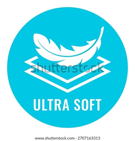 Ultra soft tissue paper vector icon isolated on white background. Pure natural wipes for sensitive tender skin, 2 ply layered thin paper towels. Abstract creative web design element, simple line flat graphics.