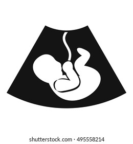 Ultra sound fetus unborn child icon. Simple illustration of ultra sound unborn child vector icon logo isolated on white background