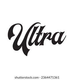 ultra text on white background.