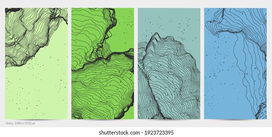 Forma de red de línea ultrafina. Resumen de geometría de modelado de computadora 3D. Ola de sonido futurista que interactúa con partículas aleatorias. Textura de cultivo de moho en fondo plano de color terrenal.