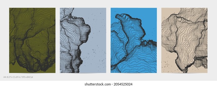 Ultra dünne Netzform. Abstrakte 3D-Computermodellierung der Wissenschaftsgeometrie. Futuristische Schallwelle, die mit zufälligen Teilchen interagiert. Mühselige, wachsende Textur auf flachem irdischem Hintergrund.
