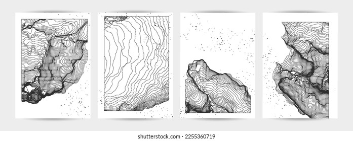 Ultra dünne Netzform. Abstrakte 3D-Computermodellierung der Wissenschaftsgeometrie. Futuristische Schallwelle, die mit zufälligen Teilchen interagiert. Malt wachsende Textur auf Weiß mit Grunge-Textur.