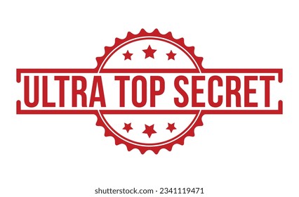 Ultra Top Secret Red Rubber Stamp vector design.