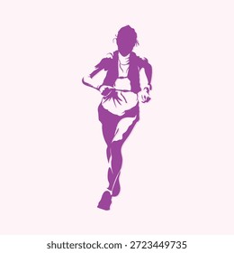 Imagen de diseño de carrera ultra trail para Vector de logotipo