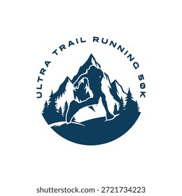 imagem vetorial do logotipo do projeto de ultra trail running