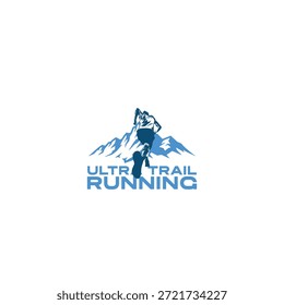 Imagen de Vector de logotipo de diseño Ultra Trail Running
