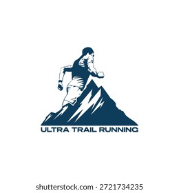imagem vetorial do logotipo do projeto de ultra trail running