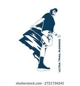imagem vetorial do logotipo do projeto de ultra trail running