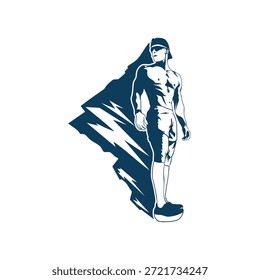 ultra trail running design logo vektor bild