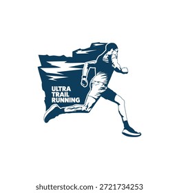 imagem vetorial do logotipo do projeto de ultra trail running