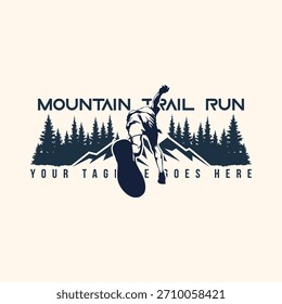 Ultra-Trail-Logo, Vektorgrafik-Hintergrundbild