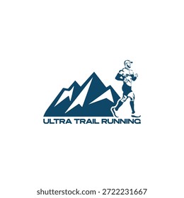Vektorbild des Logo-Laufs mit Ultra-Trail