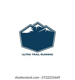 imagem vetorial do logotipo de execução ultra trail