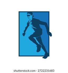 imagem vetorial do logotipo de execução ultra trail