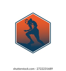 ultra trail running logo vector image