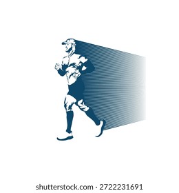 imagem vetorial do logotipo de execução ultra trail