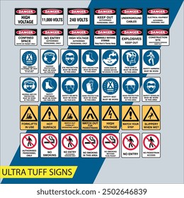 Ultra Tuff Zeichen Vektor Dateien Zeichen setzen Illustration Zeichen und Symbole