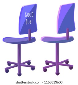 Ultra violet armchair for work - back view Good Job