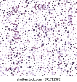 Ultra violet background with stars and streamers