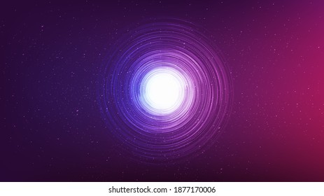 Ultra Violet Black Hole on Galaxy Background.planet and physics concept design,vector illustration.