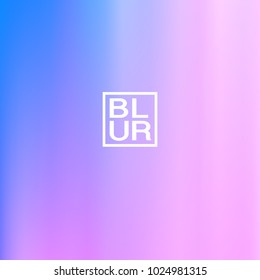 Ultra violet, blue, pink holographic background. Vibrant blur iridescent design. Foil neon trendy banner. Pastel future element. Modern gradient cover. Foil holographic design. Bright soft gradient.