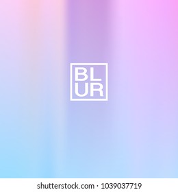 Ultra violet, blue, pink holographic background. Vibrant blur iridescent design. Foil neon trendy banner. Pastel future element. Modern gradient cover. Foil holographic design. Bright soft gradient.