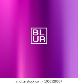Ultra violet, blue, pink holographic background. Vibrant blur iridescent design. Foil neon trendy banner. Pastel future element. Modern gradient cover. Foil holographic design. Bright soft gradient.