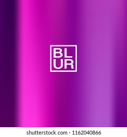 Ultra violet, blue, pink holographic background. Vibrant blur iridescent design. Foil neon trendy banner. Pastel future element. Modern gradient cover. Foil holographic design. Bright soft gradient.