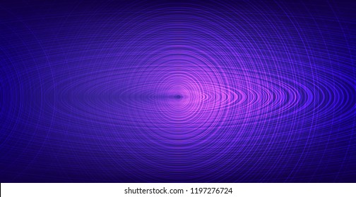 Ultra violet Circle Blue Digital Sound Wave,technology and earthquake wave concept,design for music industry,Vector,Illustration.